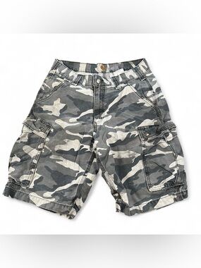 Carhartt Men’s Gray Camo Relaxed Fit Cargo Work Shorts 29x9